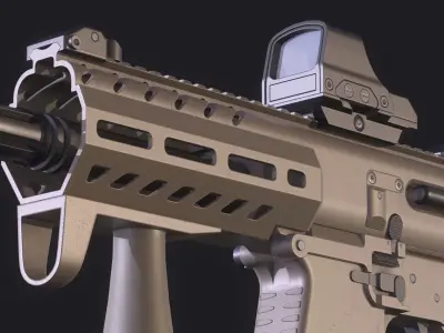 MPX SMG model Low-poly 3D model