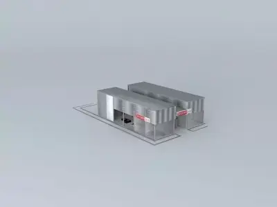 Showroom industrial building Free 3D model