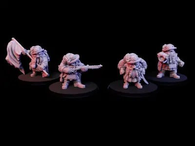 Military Dwarfs 3D print model