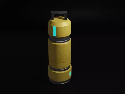 sci fi atomic battery Low-poly 3D model