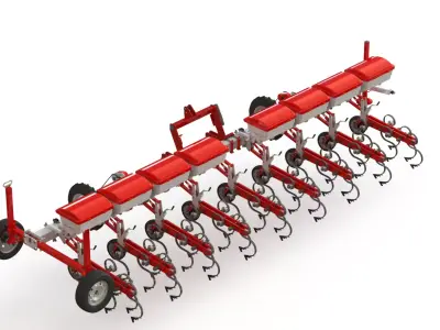 WG 0002 - Inter-row cultivator with dry fertilizer 600 3D model