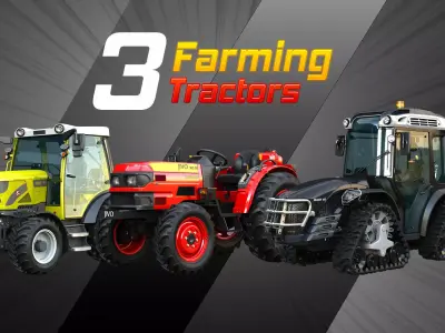 3 Farming Tractors Package