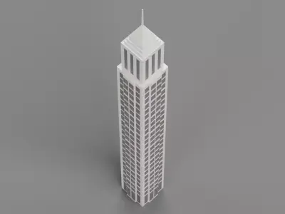 Paper Skyscraper V12 Low-poly 3D model