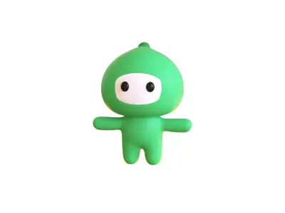 Low-Poly Character0015 Dinosaur Mascot Animated Low-poly 3D model