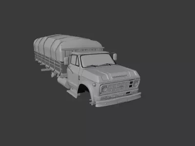 Truck old D60  chev 3D model