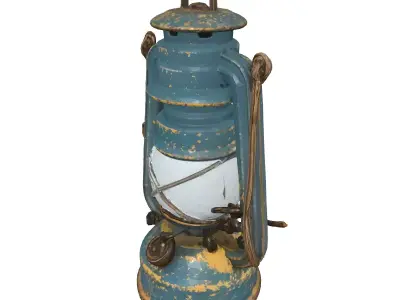 Vintage Kerosene Lantern 3D Model Low-poly 3D model
