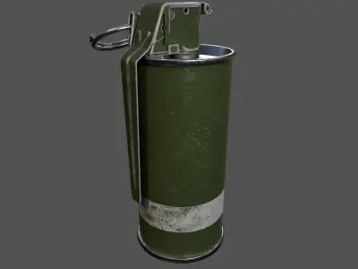 Smoke Grenade Low-poly 3D model get