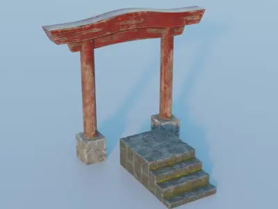 Torri japan Low-poly 3D model