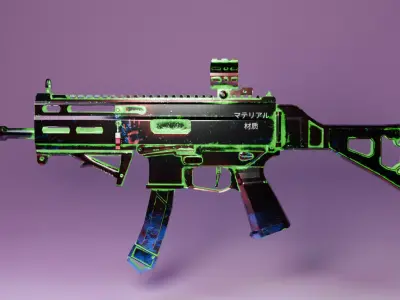 assault rifle 3D model 8