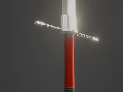 Stylized Sword low-poly game ready Free low-poly 3D model