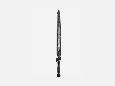 SciFi Sword B09 Black Camo - Sci Fi Weapon Design Low-poly 3D model