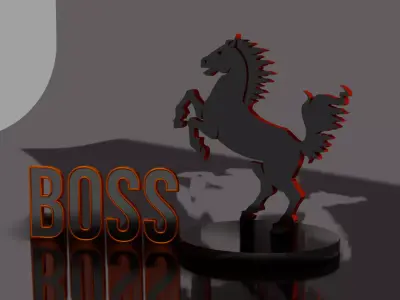 Horse Logo Free low-poly 3D model
