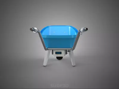 POWER ASSISTED RIM WHEEL HUB WHEELBARROW ENGINE BARROW ELECTRIC 3D model