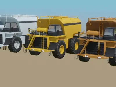 Open Pit Water Truck 3D model
