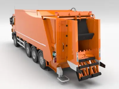 Garbage truck Mercedes-Benz Actros 3236 3D model