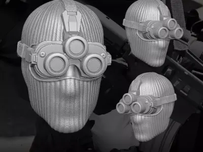 Night Commando Head 3D printable File 3D print model