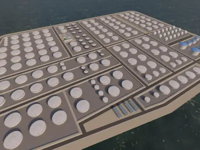 Petrochemical-Industrial Complex and Oil Gas Rig 3D model purchase