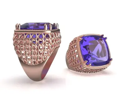 Chainmail Mesh Ring 3D print model