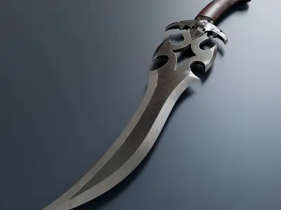 Fantasy dagger set 57 Low-poly 3D model
