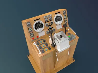 control navigation ship 3D model