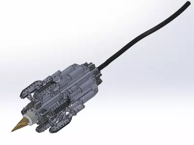 Inspection Drilling Crawling Robot  3D model