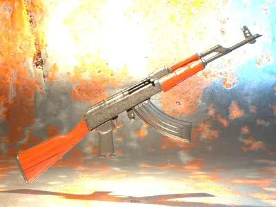 AK-47 rifle  3D model