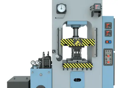 Industrial machine tool hydraulic press D2430 3D model
