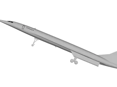 concorde jet 3D model