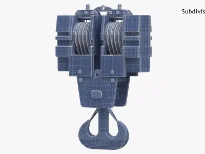 Liebherr LR Crane Hook Block 02 3D model