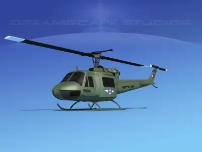 Bell UH-1B Iroquois Philipines 3D model
