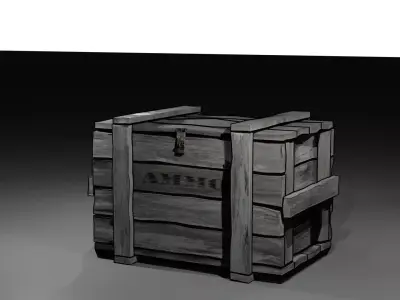 Ammo Crates Low-poly 3D model purchase