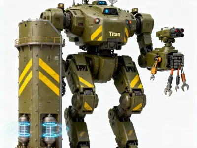 Titan Bastion Engineer 3D Model Low-poly 3D model