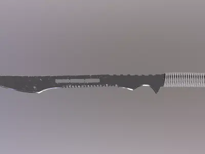 Modern Tactical Sword Low-poly 3D model