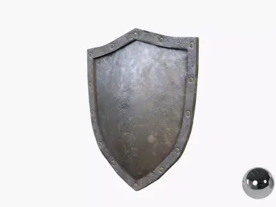 Warrior medival shield Low-poly 3D model