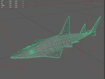 Skate Low-poly 3D model shop