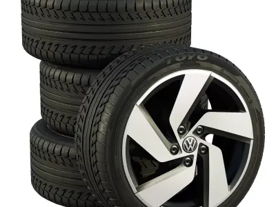Volkswagen wheels 3D model by zifir3d