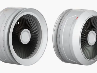  Short Turbofan Thrust Unit White 