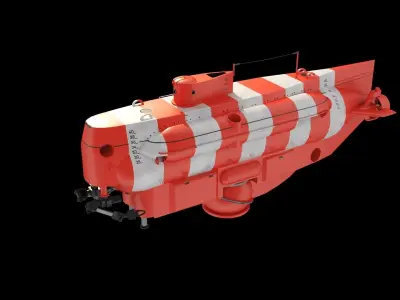 As 40 Bester Deep-submergence rescue vehicle Low-poly 3D model