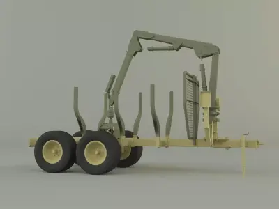 Forest trailer 3D model