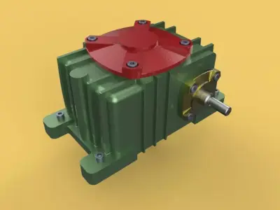 SPEED REDUCER GEAR BOX WORM HELICAL WPX 3D model