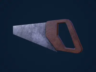 Wood Saw Low-poly 3D model