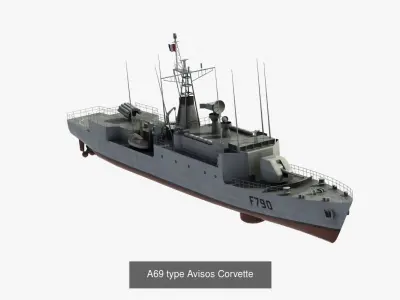Warship Collection military ship 3D Model Pack