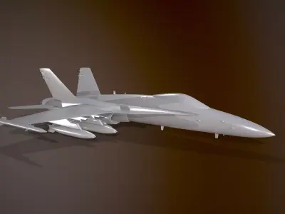 Fighter Plane Low-poly 3D model