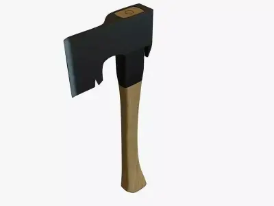 Carpenter Axe Low-poly 3D model