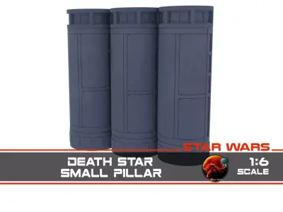 Death Star Small Pillar - 1-6 scale Hottoys 3D print model