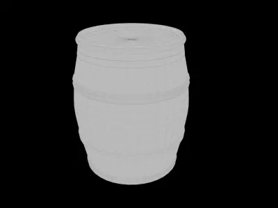 medieval Barrel Low-poly 3D model