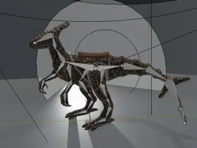 High Poly Creature Model dinosaur 3D model