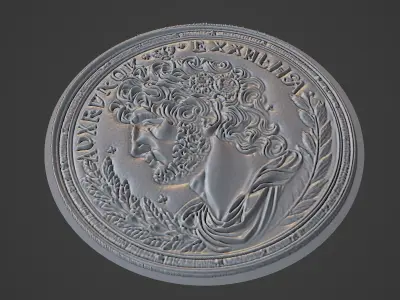 Alexander the Great Medallion 3D print model