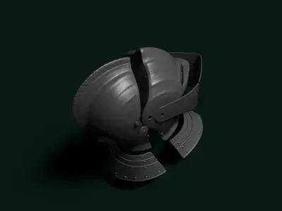 Medieval Helmet IV - 3D printing - Wearable v1 3D print model