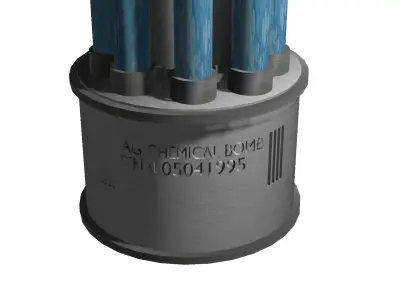 Chemical Bomb Low-poly 3D model